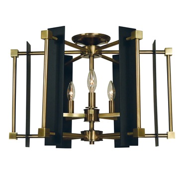 Louvre Semi Flush Ceiling Light | Framburg at Lightology Louvre Semi Flush Ceiling Light