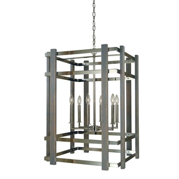 Arcadia Box Chandelier | Framburg at Lightology Arcadia Box Chandelier