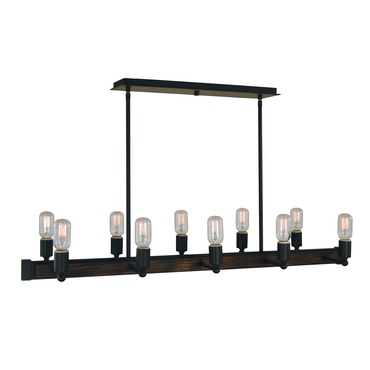 Modern Farmhouse Linear Chandelier | Framburg at Lightology Modern Farmhouse Linear Chandelier