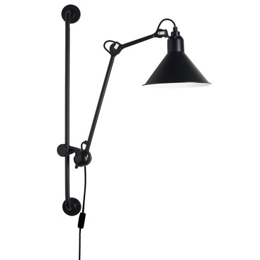 Lampe Gras N210 Conic Shade Plug-In Bar Wall Sconce | DCWEditions at Lightology Lampe Gras N210 Conic Shade Plug-In Bar Wall Sconce