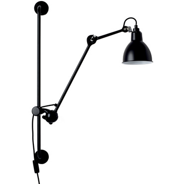 Lampe Gras N210 Round Shade Plug-In Bar Wall Sconce | DCWEditions at Lightology Lampe Gras N210 Round Shade Plug-In Bar Wall Sconce