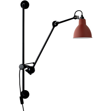 Lampe Gras N210 Round Shade Plug-In Bar Wall Sconce | DCWEditions at Lightology Lampe Gras N210 Round Shade Plug-In Bar Wall Sconce