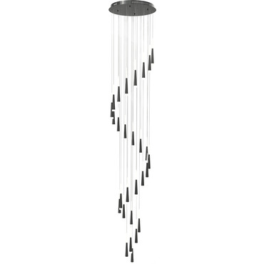 Meteor Spiral Chandelier | PageOne at Lightology Meteor Spiral Chandelier