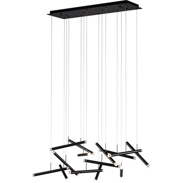 Seesaw Multi Light Linear Pendant | PageOne at Lightology Seesaw Multi Light Linear Pendant