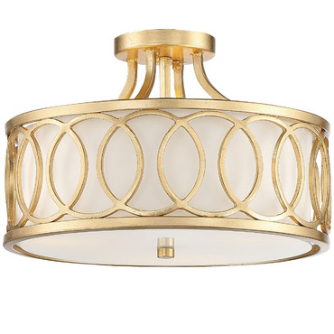 Graham Semi Flush Ceiling Light | Crystorama at Lightology Graham Semi Flush Ceiling Light