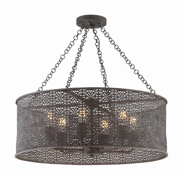 Jasmine Drum Chandelier | Crystorama at Lightology Jasmine Drum Chandelier