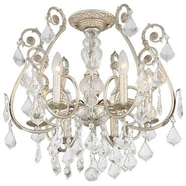 Regis Semi Flush Ceiling Light | Crystorama at Lightology Regis Semi Flush Ceiling Light