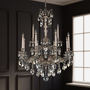 Milano Grand Chandelier | Schonbek Signature at Lightology Milano Grand Chandelier