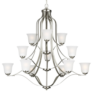 Emmons Grande Chandelier | Generation Lighting at Lightology Emmons Grande Chandelier