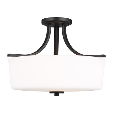 Kemal Semi Flush Ceiling Light | Generation Lighting at Lightology Kemal Semi Flush Ceiling Light