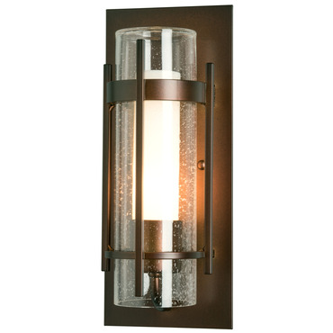 Torch Seeded Glass Outdoor Wall Sconce | Hubbardton Forge at Lightology Torch Seeded Glass Outdoor Wall Sconce