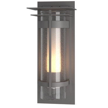 Banded XL Seeded Top Plate Outdoor Wall Sconce