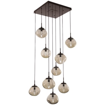 Nova Gem Square Multi Light Pendant | Hammerton Studio at Lightology Nova Gem Square Multi Light Pendant