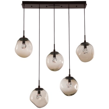 Aster Gem Linear Multi Light Pendant | Hammerton Studio at Lightology Aster Gem Linear Multi Light Pendant
