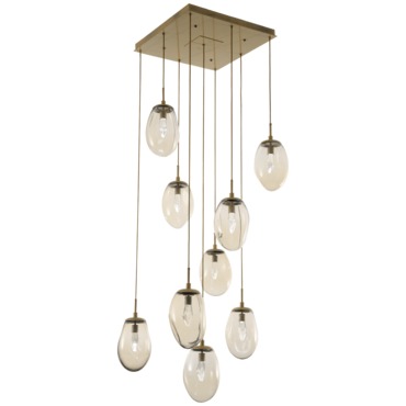 Meteo Gem Square Multi Light Pendant | Hammerton Studio at Lightology Meteo Gem Square Multi Light Pendant