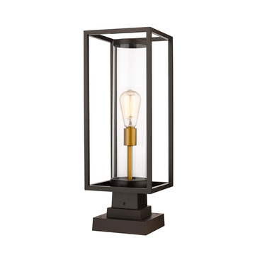 Dunbroch Outdoor Pier Light with Square Stepped Base | Z-Lite at Lightology Dunbroch Outdoor Pier Light with Square Stepped Base