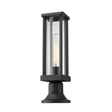 Glenwood Outdoor Pier Light with Simple Round Base | Z-Lite at Lightology Glenwood Outdoor Pier Light with Simple Round Base