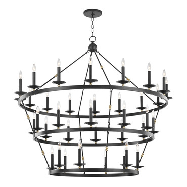 Allendale Three Tier Chandelier | Hudson Valley Lighting at Lightology Allendale Three Tier Chandelier