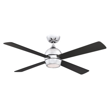 52 Inch Lucci Air 210520010 Climate DC Ceiling Fan Chrome with Silver Blades