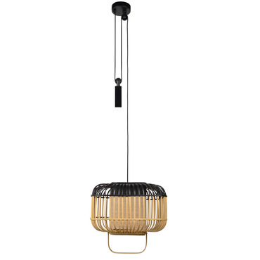 Bamboo Square Pendant | Forestier at Lightology Bamboo Square Pendant