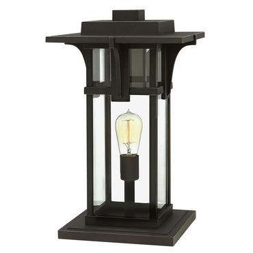 Manhattan 12V Outdoor Pier Mount Lantern | Hinkley Lighting at Lightology Manhattan 12V Outdoor Pier Mount Lantern