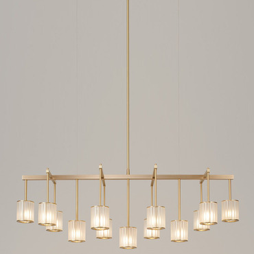 Flute Beam Chandelier | Tom Kirk Lighting at Lightology Flute Beam Chandelier