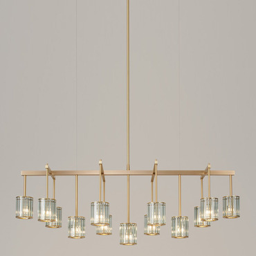 Flute Beam Chandelier | Tom Kirk Lighting at Lightology Flute Beam Chandelier