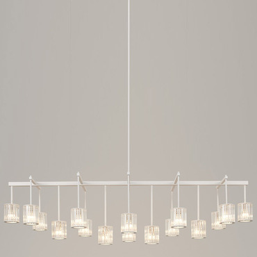 Flute Beam Chandelier | Tom Kirk Lighting at Lightology Flute Beam Chandelier