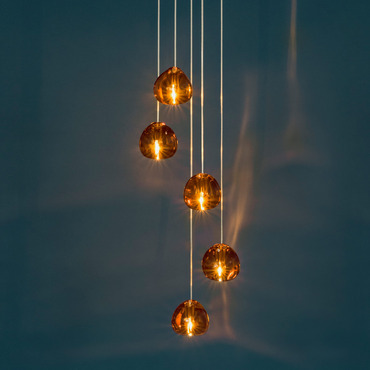 Mizu Round Multi Light Pendant | Terzani USA at Lightology Mizu Round Multi Light Pendant