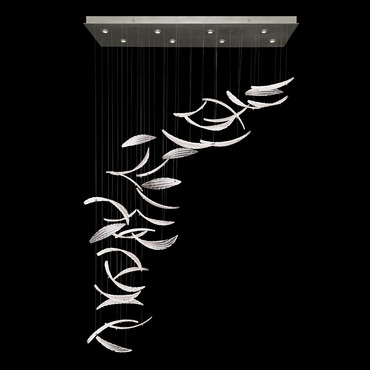 Elevate Rectangle Plume Waterfall Pendant | Fine Art Handcrafted Lighting at Lightology Elevate Rectangle Plume Waterfall Pendant