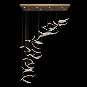 Elevate Rectangle Plume Waterfall Pendant | Fine Art Handcrafted Lighting at Lightology Elevate Rectangle Plume Waterfall Pendant