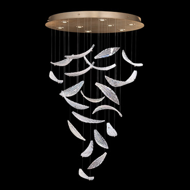 Elevate Plume Round Pendant | Fine Art Handcrafted Lighting at Lightology Elevate Plume Round Pendant