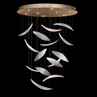 Elevate Plume Round Pendant | Fine Art Handcrafted Lighting at Lightology Elevate Plume Round Pendant