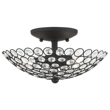 Cassandra Semi Flush Ceiling Light | Livex Lighting at Lightology Cassandra Semi Flush Ceiling Light