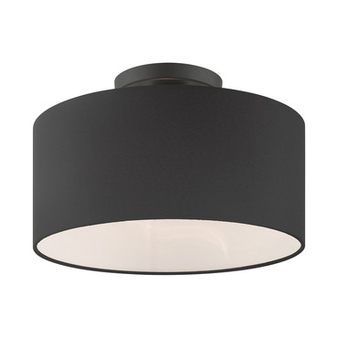 Bainbridge Drum Semi Flush Ceiling Light | Livex Lighting at Lightology Bainbridge Drum Semi Flush Ceiling Light