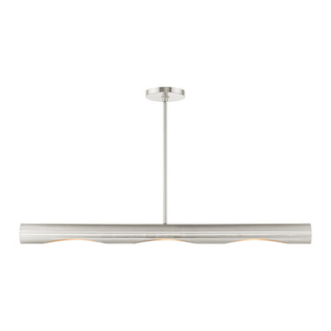 Novato 3-Light Linear Chandelier | Livex Lighting at Lightology Novato 3-Light Linear Chandelier