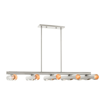 Novato 10-Light Linear Chandelier | Livex Lighting at Lightology Novato 10-Light Linear Chandelier