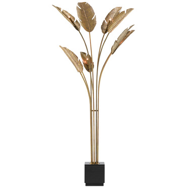 Tropical Grande Floor Lamp | Currey and Company at Lightology Tropical Grande Floor Lamp