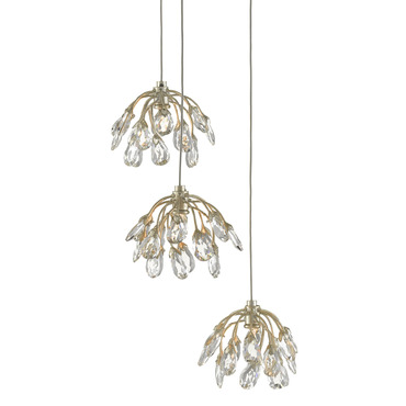 Crystal Bud Multi Light Pendant | Currey and Company at Lightology Crystal Bud Multi Light Pendant
