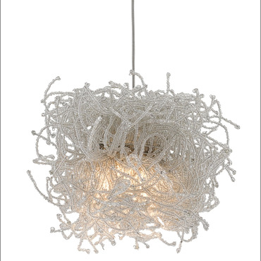 Birds Nest Pendant | Currey & Company at Lightology Birds Nest Pendant