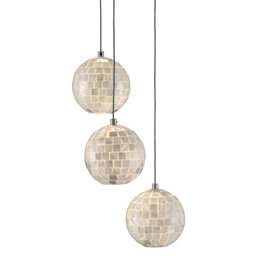 Finhorn Multi Light Pendant | Currey and Company at Lightology Finhorn Multi Light Pendant