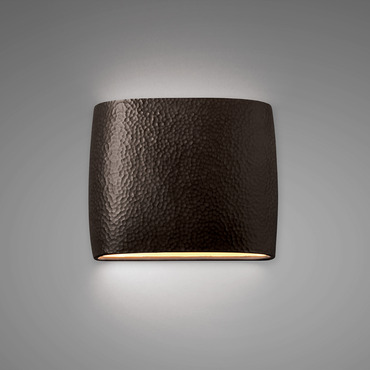 Ceramic Wide Oval Outdoor Wall Sconce