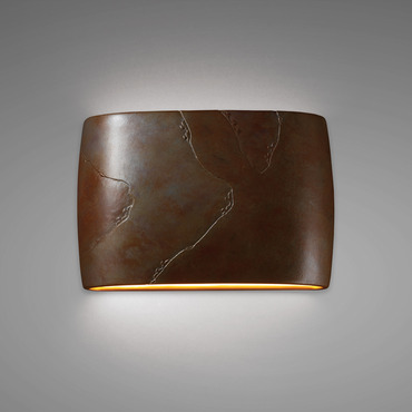 Ceramic Large Wide Oval Outdoor Wall Sconce