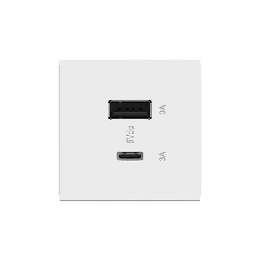 Adorne Ultra Fast Hybrid Type A / C USB Outlet | Legrand Adorne at Lightology Adorne Ultra Fast Hybrid Type A / C USB Outlet