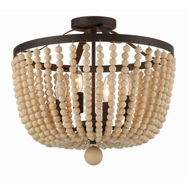 Rylee Semi Flush Ceiling Light | Crystorama at Lightology Rylee Semi Flush Ceiling Light