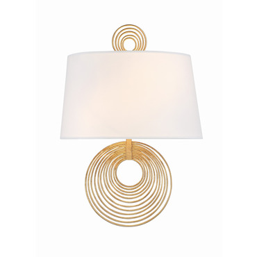 Doral Wall Sconce with Shade | Crystorama at Lightology Doral Wall Sconce with Shade