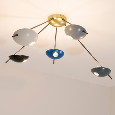Helios Quinque Ceiling Light | dfm - Design for Macha at Lightology Helios Quinque Ceiling Light