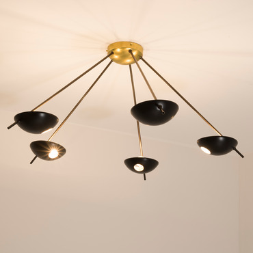 Helios Penta Ceiling Light | dfm - Design for Macha at Lightology Helios Penta Ceiling Light