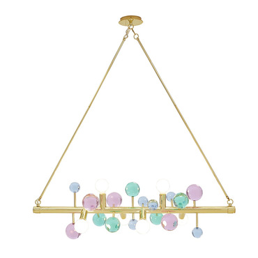 Globo Linear Chandelier | Jonathan Adler at Lightology Globo Linear Chandelier