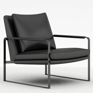 Leman Lounge Chair with Darkened Steel frame